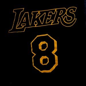 Kobe Bryant black t-shirt, two sided ( 8 front; 24 back)